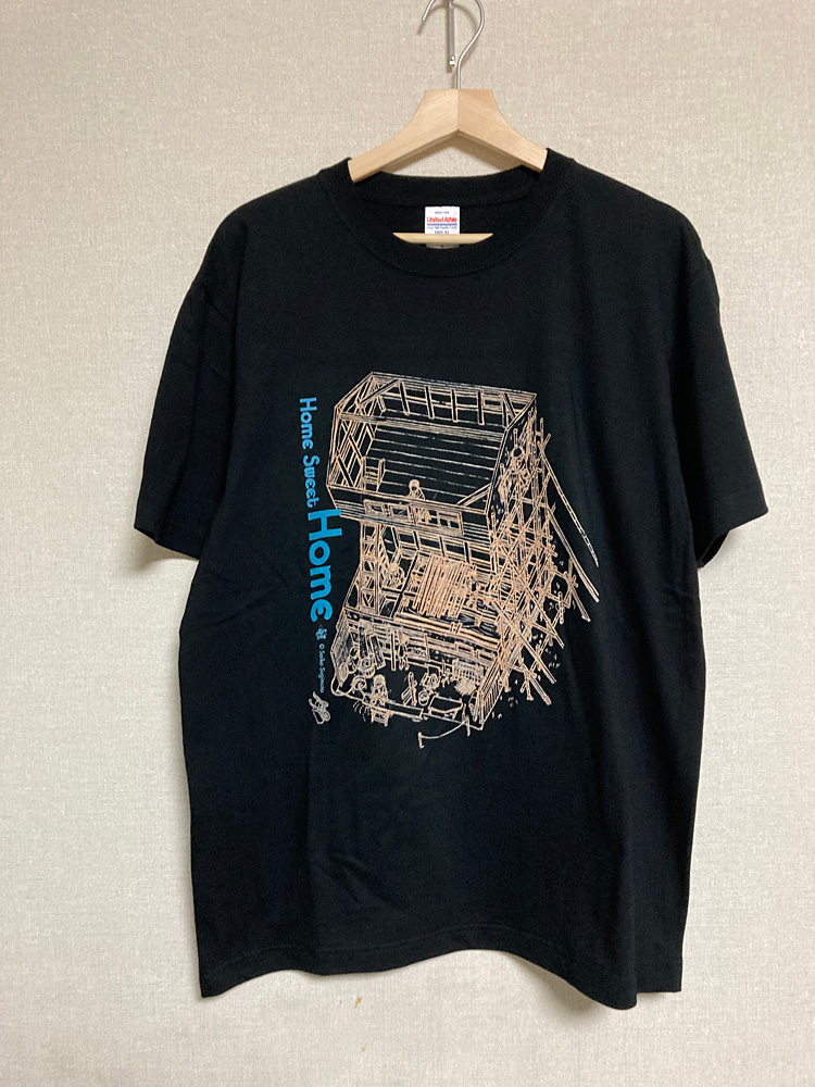 納屋ハウススケッチ Tシャツ（黒）