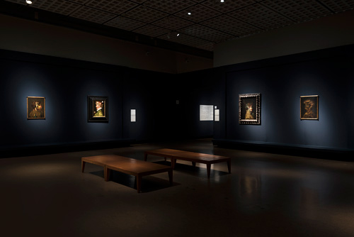 「アルチンボルド展」会場 第II室 ハプスブルク宮廷:《大気》と《春》、《夏》と《火》