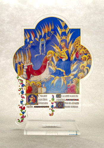 表紙絵のアクリルスタンド2｜《聖母戴冠》『いとも豪華なる時禱書』（fol.60v）より