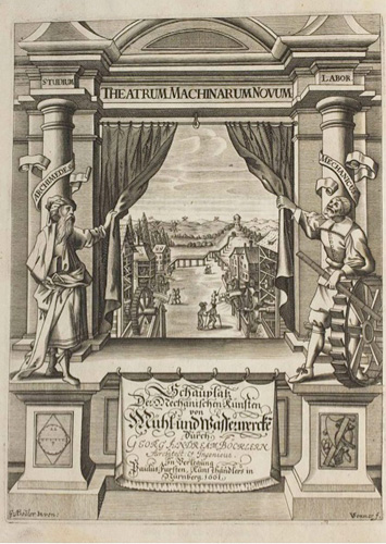 ゲオルク・アンドレアス・ベックラー『新しい機械の劇場』(1661)の扉絵